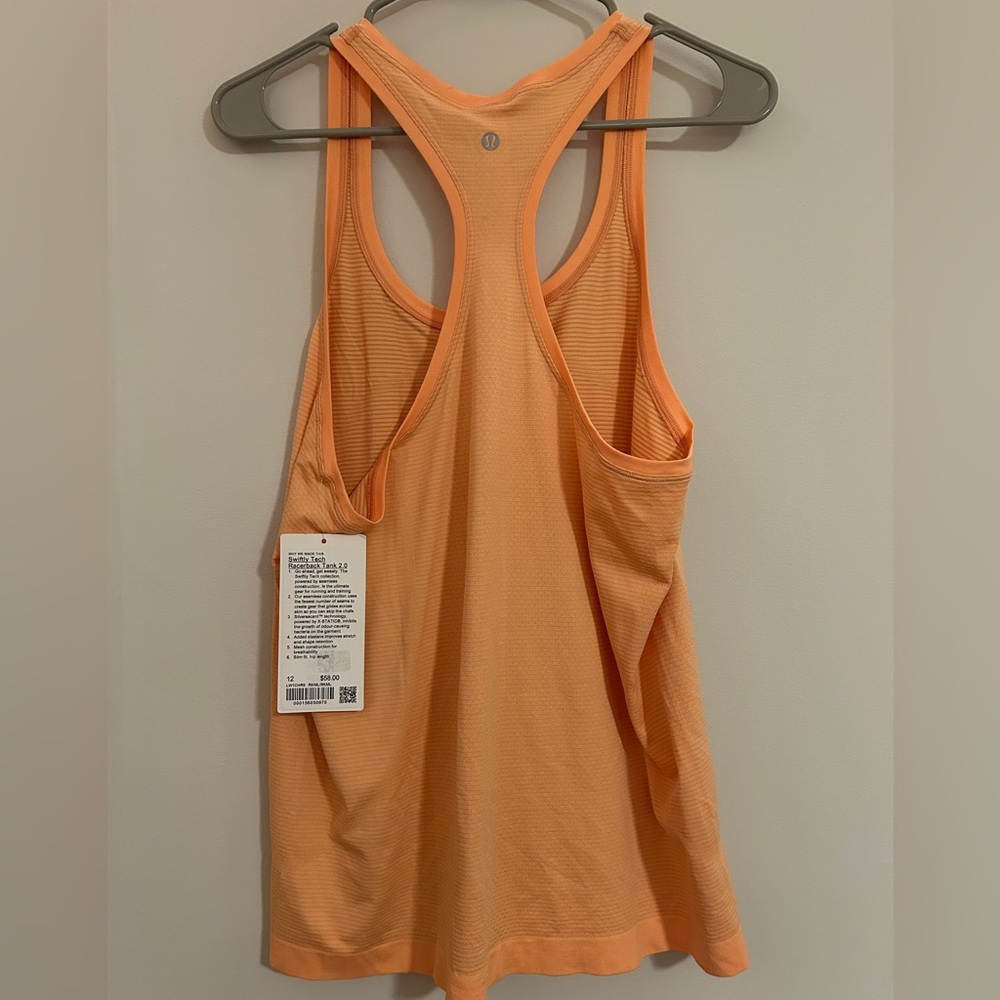NWT Lululemon Swiftly Tech Racerback Tank Top 2.0 *Hip Length Rock Melon size 12 - Picture 7 of 10